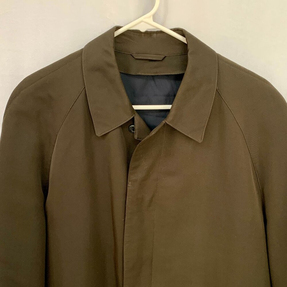Vtg Men's Dark Brown Sanyo Trench Coat - Picture 3 of 14